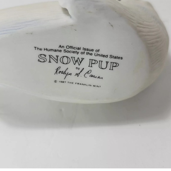 VTG Seal Snow Pup 1987 Franklin Mint Official Humane Society Figurine - Picture 2 of 7